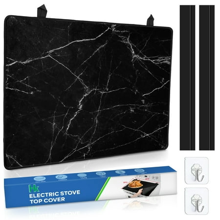 Stove Top Cover for Electric Stove (28.5”x 20.5”), Heat Resistant Glass Stove Top Cover, Cooktop Protector for Glass/Ceramic Stoves, Dishwasher Safe Natural Rubber