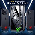 thumbnail image 2 of Funda SPIDERCASE para iPhone 16e, impermeable, negra y transparente, 2 of 7