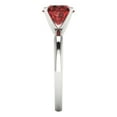thumbnail image 3 of 2 ctw Solitaire Anniversary Ring for Women | Round Cut Natural Garnet | Hyperallergenic Solid 14K White Gold, 3 of 5