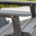 thumbnail image 2 of Daphne Outdoor Rustic Acacia Wood Folding Adirondack Chair, Dark Gray, 2 of 2