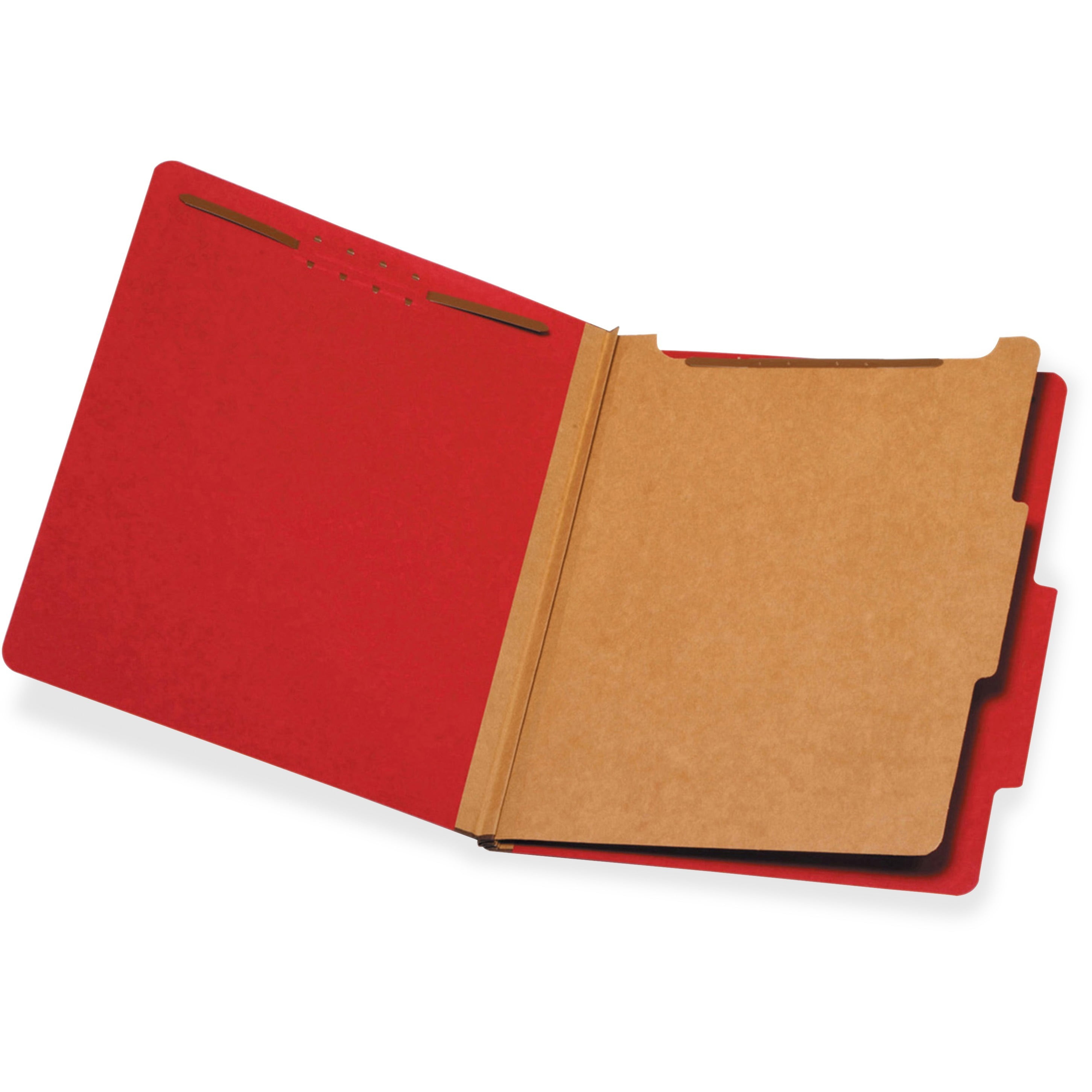 Pendaflex 1Divider Classification Folders, Bright Red, 10 / Box