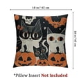 thumbnail image 4 of Ullo0ord Halloween Party Throw Pillow Covers Cute Cat Pumpkin Ghost Decorative Pillow Cases Linen Square Pillow Shams Cushion Cover Home Kids Room Decor, Black Orange, 4 of 7