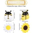 thumbnail image 2 of 16Pcs 4 Style Silicone Beads DIY Nursing Necklaces and Bracelets Making Chewing Pendants For Teethers Bees/Sunflower Mixed Color 31~40x28~40x8.5~9.5mm Hole: 2~3.5mm 4pcs/style, 2 of 6