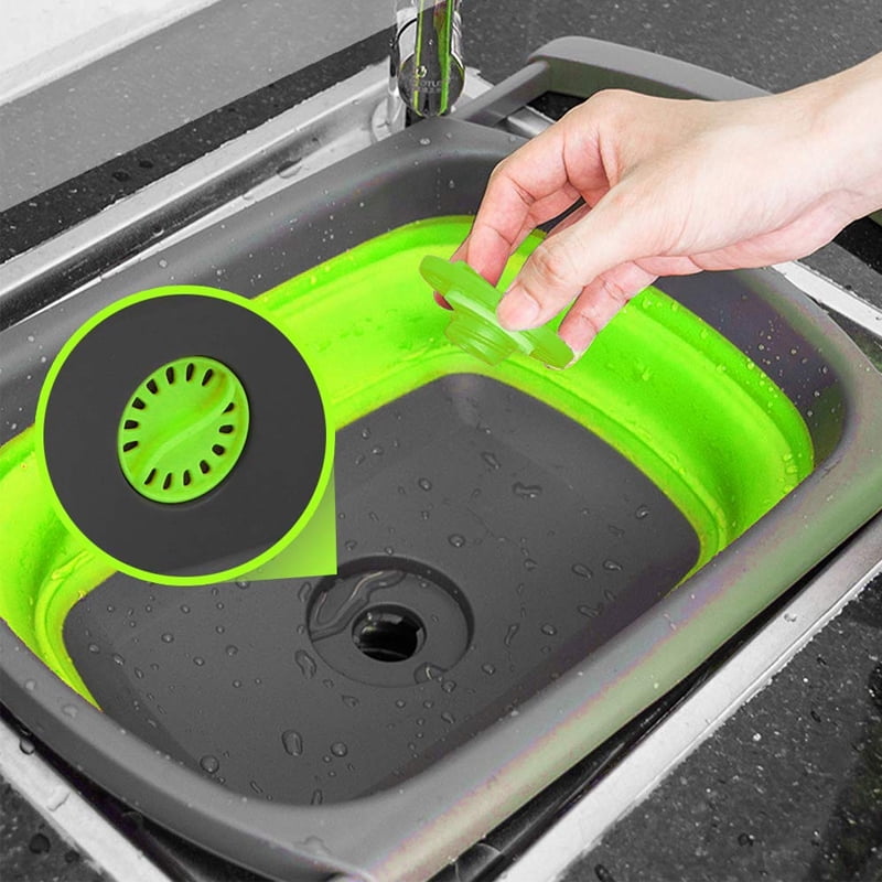 collapsible sink with drain