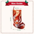 thumbnail image 3 of Salouo Red Sun Flame Fox Print Christmas Decorations Stockings 1 Pack 18'' Xmas Stockings Holiday Stocking Personalized Farmhouse Decor for Home Family Party Tree, 3 of 7