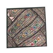 Mogul Indian Pillow Cover Wall Hanging Patchwork Sari Tapestry Wall Décor "18x18"