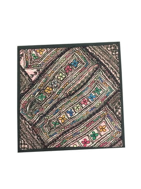 Mogul Indian Pillow Cover Wall Hanging Patchwork Sari Tapestry Wall Décor "18x18"