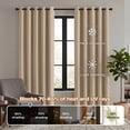 thumbnail image 5 of Lapalife Outdoor Curtains for Patio Waterproof W71xL96, Blackout Weighted Outside Curtains Weatherproof UV Resistant Privacy for Porch, Pergola, Beige, 1 Panel, 5 of 7