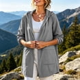 thumbnail image 6 of Yourumao Women Raincoat Hooded Mid Length Waterproof Windbreaker Lightweight Packable Rain Jackets for Outddor Activities, 6 of 9
