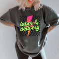 thumbnail image 1 of ALVORD Labor And Delivery Nurse Neon Lightning Bolt Shirt Unisex S-5XL, 1 of 4