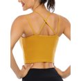thumbnail image 4 of Padded Seamless Criss Cross Bralette Workout Yoga Bra Cami Crop Top for Women Yoga Sport Bra Light Support Strappy Free Bra, Plus Size, 4 of 8