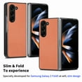 thumbnail image 2 of Compatible with Samsung Galaxy Z Fold 6 Case,Cute Woven Pattern Case for Women Men,Bumper,Soft Shockproof Camera Protection Phone Case TPU Anti-Bump Silicone Wireless Charging Case,Brown, 2 of 8