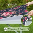 thumbnail image 6 of Pioneer Flower Floral Print Pattern Square Fitted Tablecloth with Elastic Edge,Square Table Cover,Washable Elastic Table Cover for Home Kitchen Party Decor 34"x34", 6 of 6