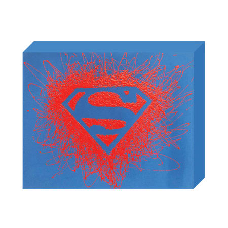 Dc Comics Paint Splatter Canvas Superman Logo