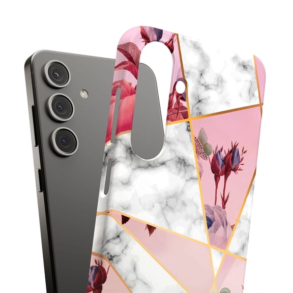 For Samsung Galaxy S10, Hard Shell, Marble Flower Print, USA