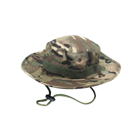 YWDJ Mens Hats Outddor Sun Hat Bucket Hat Unisex Summer Bush Fishing Hiking Round Camouflage Cap I I