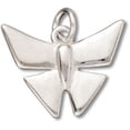 thumbnail image 1 of Sterling Silver 16" Unisex 1.5mm Box Chain Origami Butterfly Pendant Necklace, 1 of 2