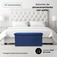 thumbnail image 4 of Baúl Plegable De Almacenamiento Tipo Taburete Con Asiento Acolchonado En Color Azul, 4 of 6