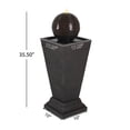 thumbnail image 4 of 35.5'' H Outdoor Water Fountain with LED Light,Outdoor Fountain and Waterfalls for Garden or Patio,Yard,and Deck Decor,Dark Brown, 4 of 9