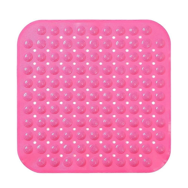 Anti-slip Bath Mat, Antibacterial Pvc Bath Mat Suction Cups Shower Mat, 46 X 46 Cm