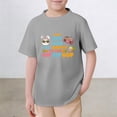 thumbnail image 2 of MDUKONU Kids Easter Shirt Short Sleeve Tee Tops Easter Toddler Girls Boys Graphic Tee Light Gray 4-5 Years, 2 of 4