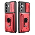 thumbnail image 6 of Innens for Samsung Galaxy A15/A25/A55 5G 6.5inch Card Slot Wallet Case Finger Ring Holder Cover with Screen Protector, Red, 6 of 18