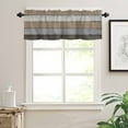 thumbnail image 3 of Brown Wood Grain Valances for Windows Farmhouse Kitchen Curtains Valances Rod Pocket Valance Curtains for Kitchen Windows Vintage Grey Stripe Gradient Grain Window Valances for Bathroom 42"x18", 3 of 6