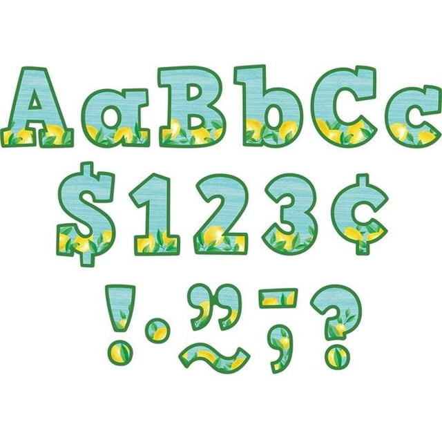 Teacher Created Resources TCR8497 4 in. Lemon Zest Bold Block Letters Combo Pack