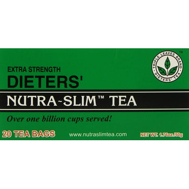 extra strength dieters' nutra-slim tea triple leaves brand - 20 tea bags -  Walmart.com