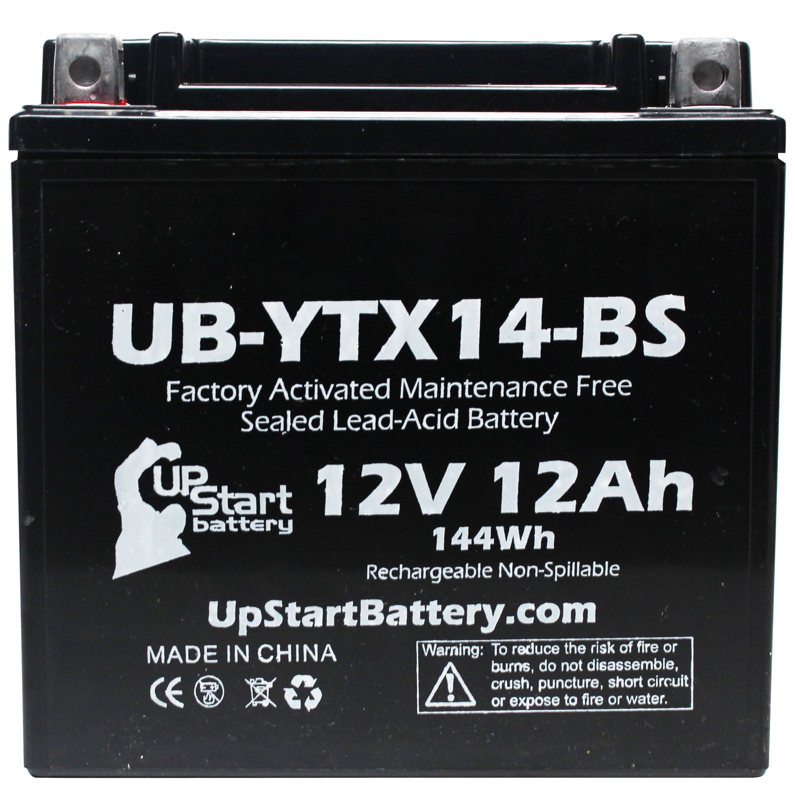 YTX14-BS 12V 12Ah 200CCA Replacement Battery for Honda VTX1300 CRS 03-09 