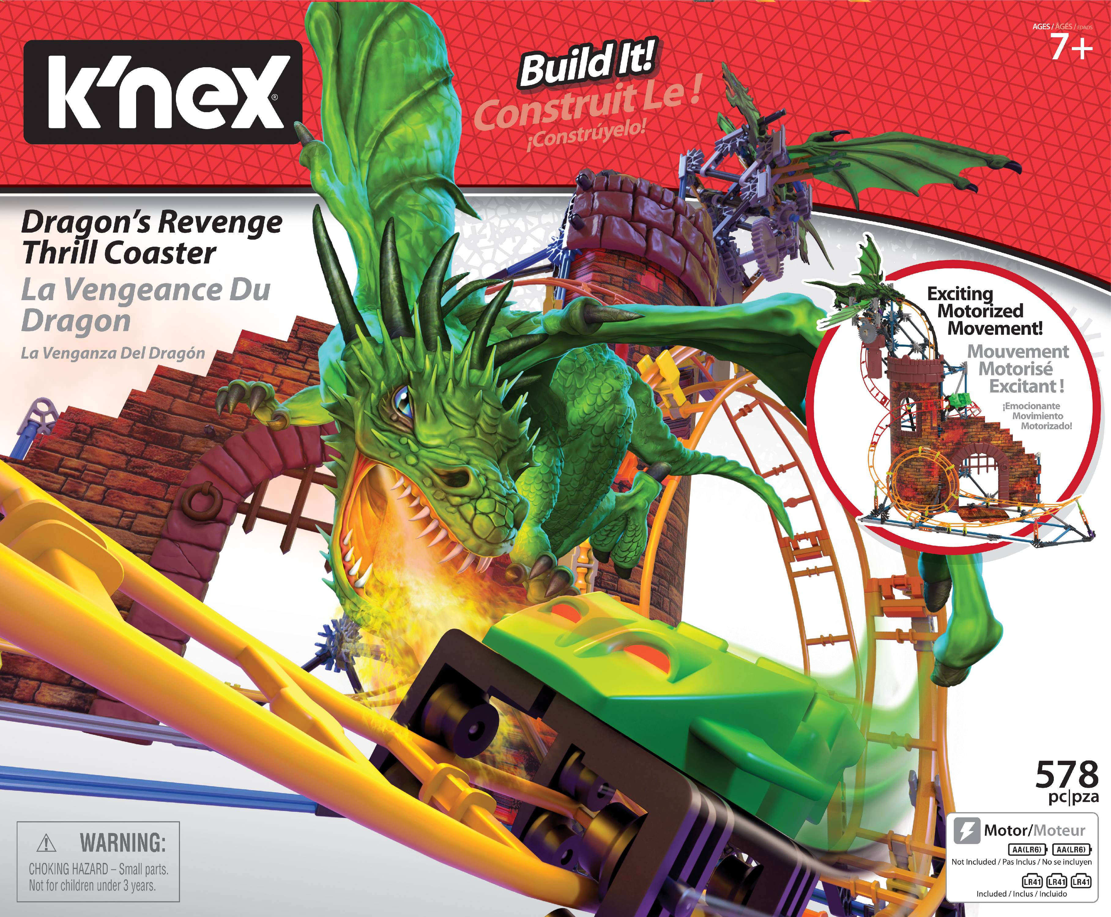 K'NEX Dragon's Revenge Thrill Coaster - 578 Parts - Roller Coaster Toy - Ages 9 and up - image 5 of 11