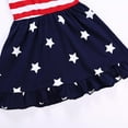 thumbnail image 4 of OAVQHLG3B 4th of July Toddler Baby Girls Summer Outfit Stars and Stripes Bow-Knot Dress American Flag Dress, 4 of 9