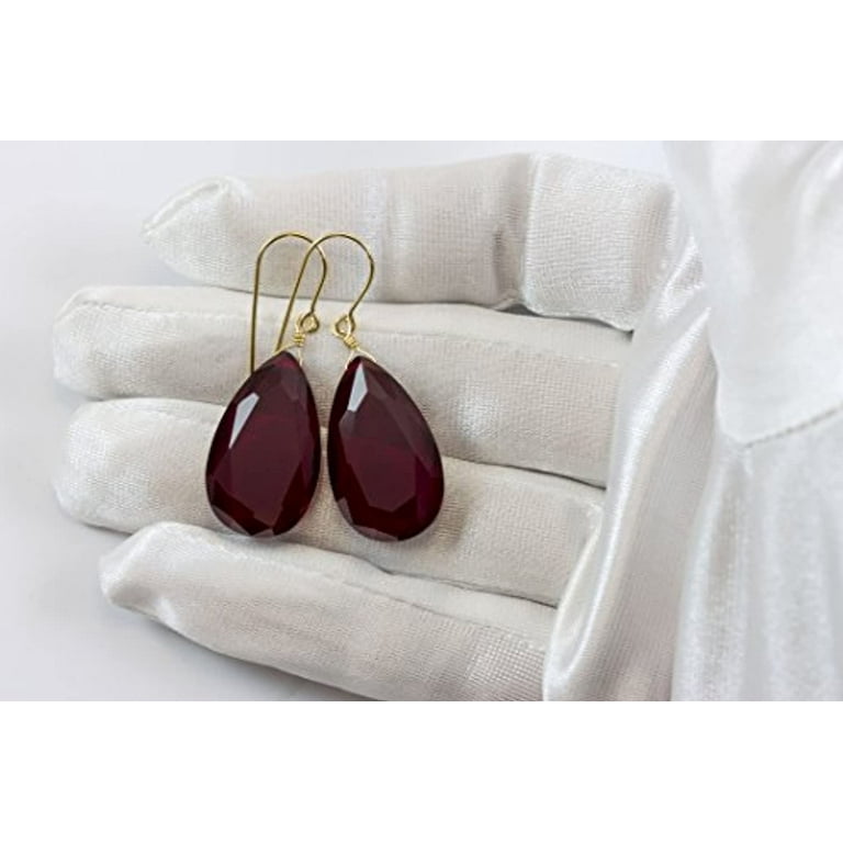 Simulated on sale ruby earrings