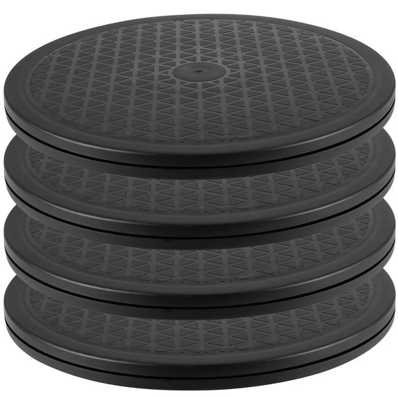 MUKCHAP Paquete de 4 platos giratorios giratorios de 10 pulgadas, plato giratorio redondo de 360 grados con rodamientos de bolas de acero, Lazy Susan multiusos para diversos usos utilitarios, capaci
