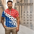 thumbnail image 6 of Garronmavis Patriotic Star Soccer Matching Couple Sport Shirts Couple Golf Matching Outfits Machine Washable Mens Hawaiian Shirt Quarter Zip Mens Shirts Casual for Running Gym, 6 of 6