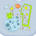 thumbnail image 4 of Inktastic Cute First Birthday Alien in Space Boys or Girls Baby Bib, 4 of 4