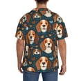 thumbnail image 5 of Xecao offers the Cute Puppy for Men's Casual Short-sleeved Shirt, a button-up collared shirt with a pocket, perfect for beach vacations and yacht travel in the Large size., 5 of 7