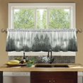 thumbnail image 4 of Yayeee Kitchen Curtains Tier Set of 2 Light Filtering 57"x36" Over Sink Window Panels, Foggy Forest, 4 of 7