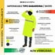 thumbnail image 2 of Impermeable gabardina largo para lluvias ligero premium unisex hombre mujer con reflejantes rainwear talla Mediana, 2 of 8