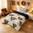 thumbnail image 2 of Homewish Halloween Baroque Devil Skull Twin Comforter Sets, Dark Floral Blood Drip Bedding Set, Beige Gray Red, Black Reversible, 2-Piece 1 Comforter and 1 Pillowcase, 2 of 5