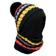 thumbnail image 2 of 3 in 1 Beanie Hat with Scarf and Mask,Winter Hats for Women Thermal Fleece Hoodie Balaclava Face Masks Knitted Ski Mask Set(Black), 2 of 9