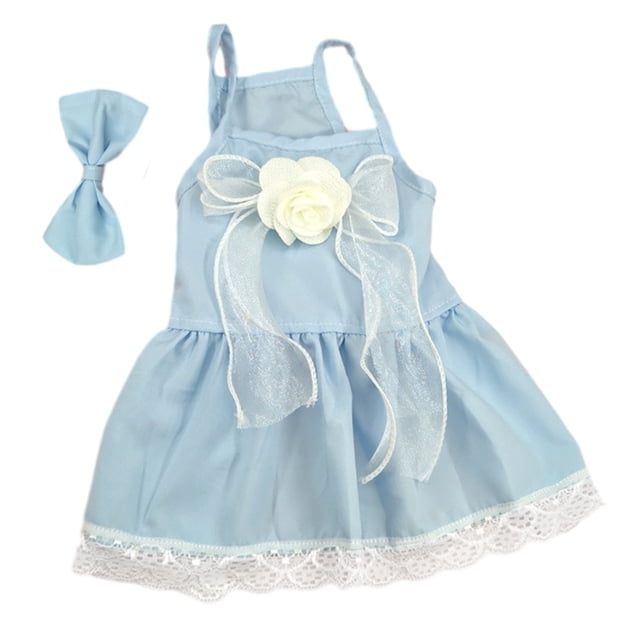 Vestido de princesa para perro, decoración con lazo, bonito vestido para mascota, gatito, cachorro, perros pequeños, medianos, gatos, ropa de verano para cachorros