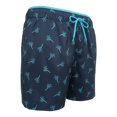thumbnail image 3 of Traje de Baño Ocean Pacific Talla G Sustentable con Stretch Diseño Palmeras Azul Marino, 3 of 4