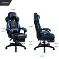 thumbnail image 3 of GTPLAYER Gaming Chair with Footrest, Big and Tall Game Chair 350lb Racing Style Computer Chair, Ergonomic Executive Office Chair High Back with Lumbar Support and Recliner, Gray, 3 of 7