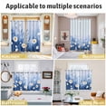 thumbnail image 6 of Spring Daisy Blue Kitchen Curtains 72 Inch Length, Pastoral Botanical White Floral Leaf Grommet Top Bedroom Living Room Curtains, Light Filtering Cafe Curtain Drapes 2 Panels Set 104''x72'', 6 of 9