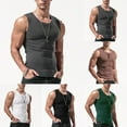 thumbnail image 6 of Mens Casual Winter Warm Undershirt Top Round Neck Sleeveless Muscle Vest T-Shirt, 6 of 9