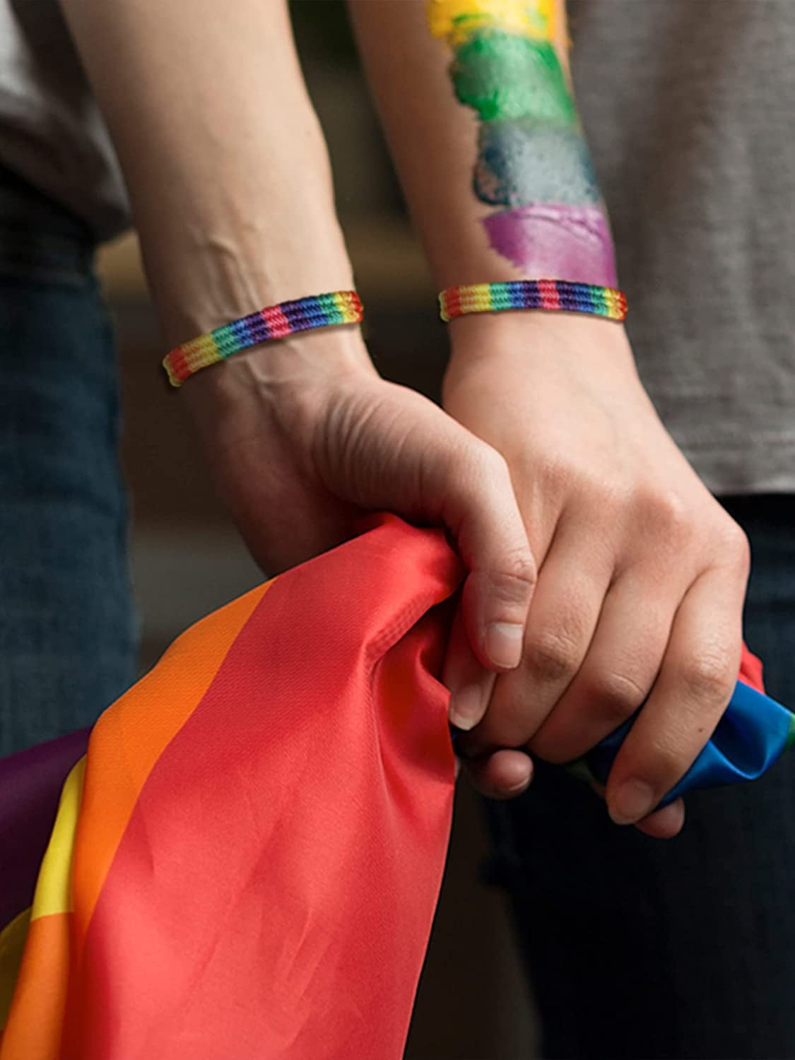 Toteaglile Rainbow Bracelet-Gay & Lesbian LGBT Pride Bracelets Friendship &  Love Wristband - Walmart.com