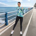 thumbnail image 6 of FORMRS Womens Long Sleeve Shirts UPF 50+ Sun Protection Quick Dry Fishing Hiking Tops, Size S-2XL, Vibrant Cat Pattern, 6 of 8