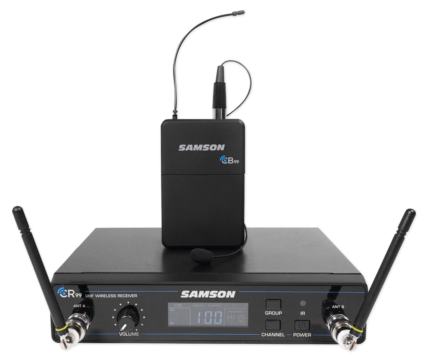 SAMSON Concert 99 Presentation Lavalier Mic D-Band+Audio Technica ATH Headphones