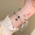 thumbnail image 1 of Pulsera de cristal Pulsera de niña Pulsera de perla de ojo de gato Pulsera de dopamina Niche Sense Joyas que no se decoloran, 1 of 5
